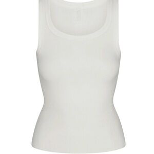 SKIMS Cotton Rib High Scoop Tank Marble Size L NWT / Ribbed Scoop Neck Tank